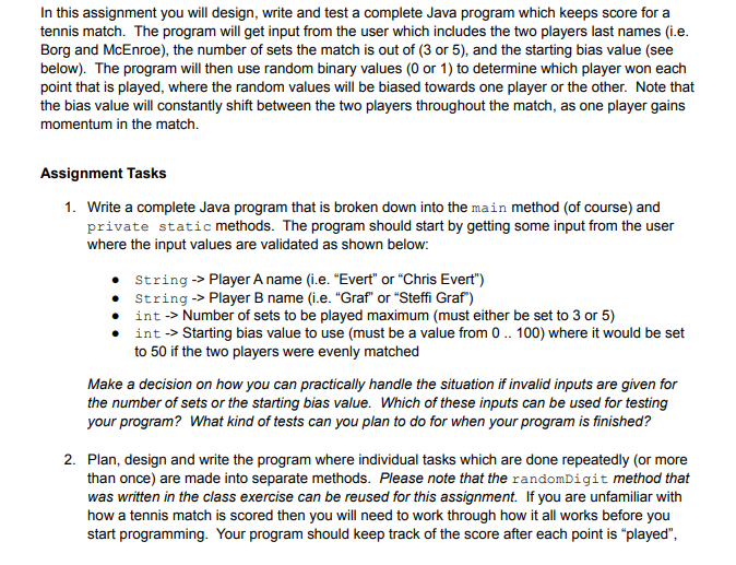 Solved In this assignment you will design, write and test a | Chegg.com