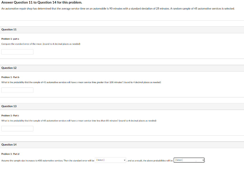 Solved Answer Question 11 to Question 14 for this problem. | Chegg.com