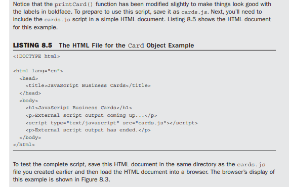 Notice that the printCard() function has been | Chegg.com