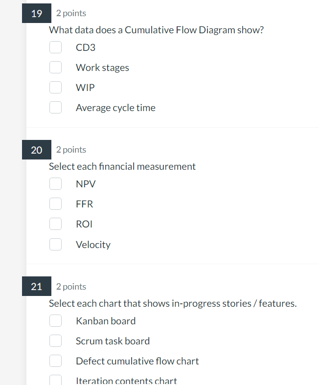 Solved 192 points What data does a Cumulative Flow Diagram | Chegg.com