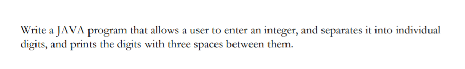 Solved Write a JAVA program that allows a user to enter an | Chegg.com