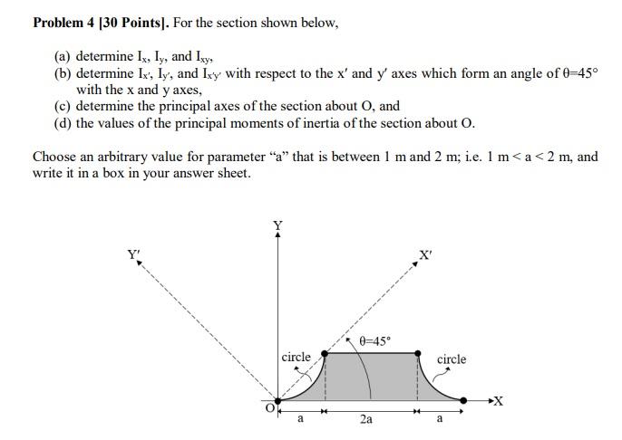 Solved Problem 4 [30 Points). For the section shown below, | Chegg.com
