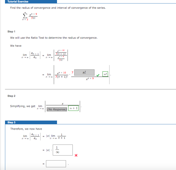 Solved Tutorial Exercise Find The Radius Of Convergence And | Chegg.com