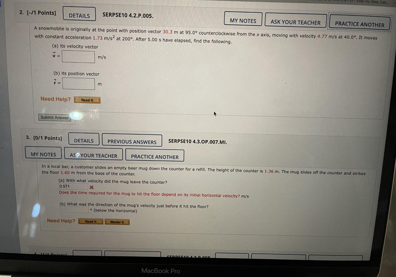 Solved -by-Step Cale 2. (-/1 Points] DETAILS SERPSE10 | Chegg.com