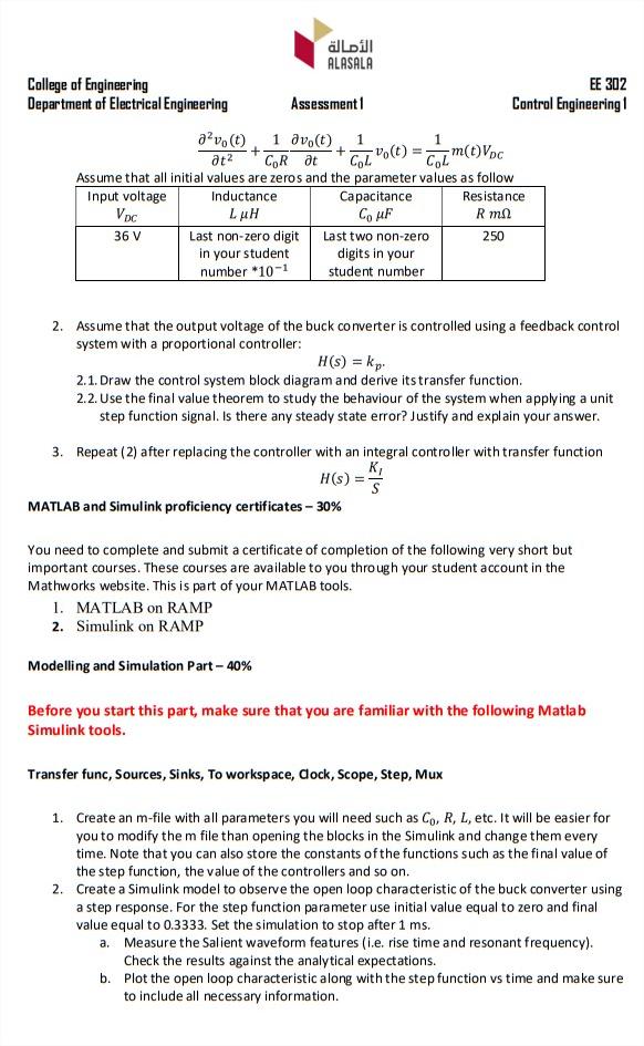 Solved الأصالة ALASALA College of Engineering Department of | Chegg.com