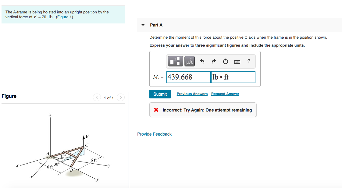 Solved The A-frame is being hoisted into an upright position | Chegg.com