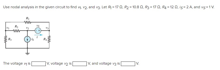 Use nodal analysis in the given circuit to find | Chegg.com