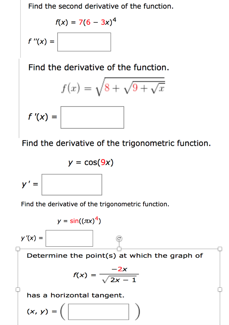 solved-find-the-second-derivative-of-the-function-f-x-chegg