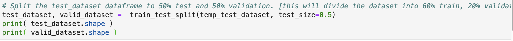 Solved # Split the data into 60% train and 40% test (later | Chegg.com