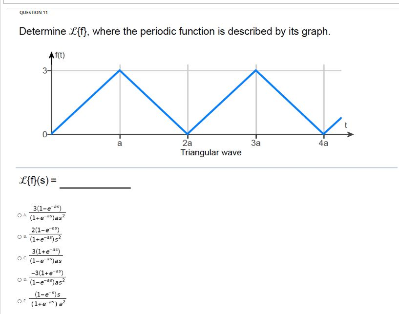 Solved Question 11 Determine L F Where The Periodic Fun Chegg Com