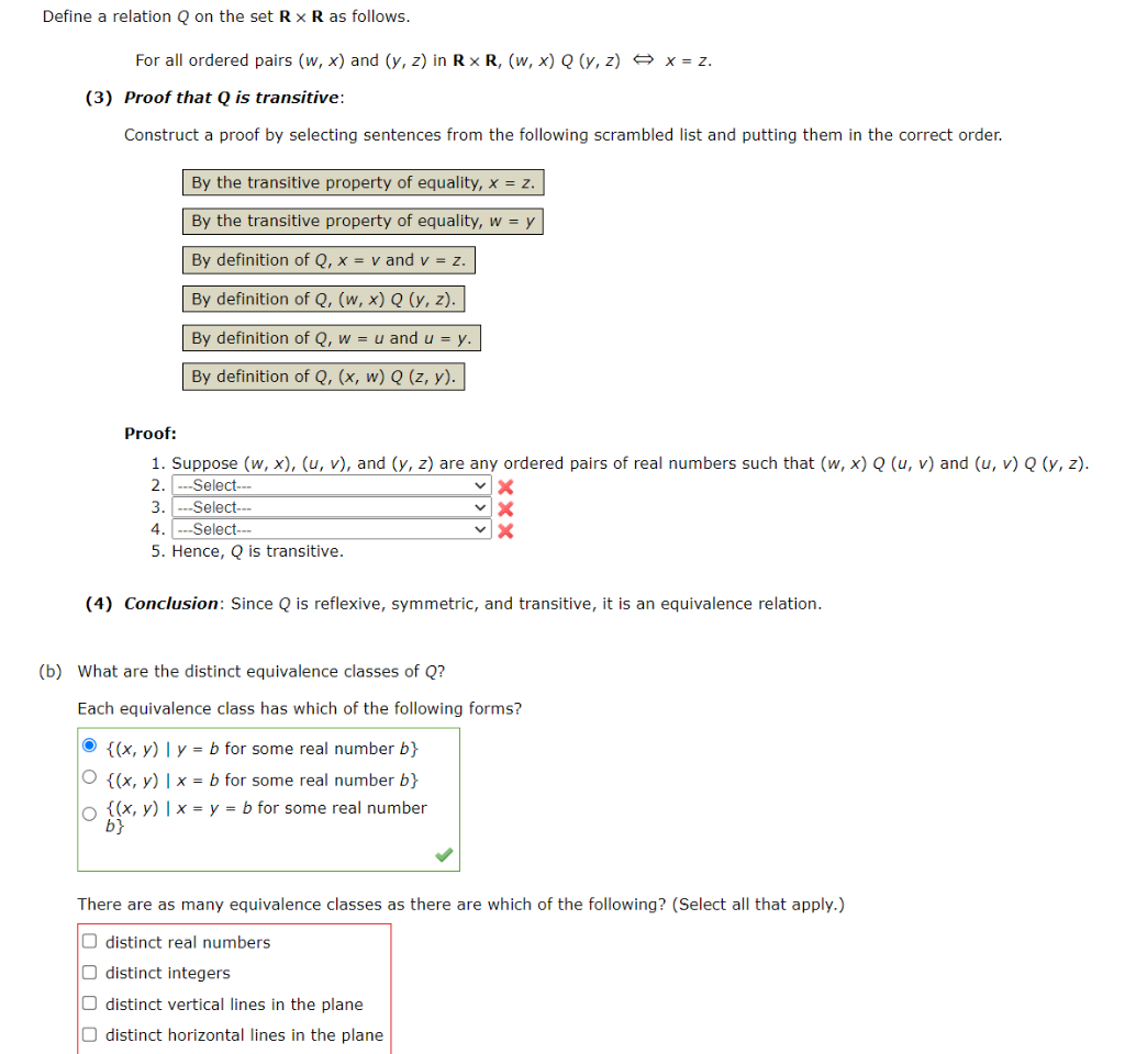 Solved Define a relation Q on the set Rx R as follows. For | Chegg.com