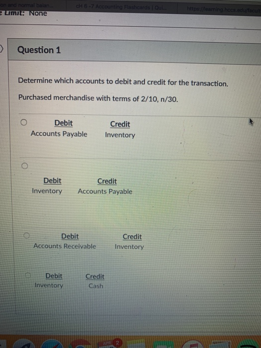 Solved CH Question 1 Determine which accounts to debit and | Chegg.com