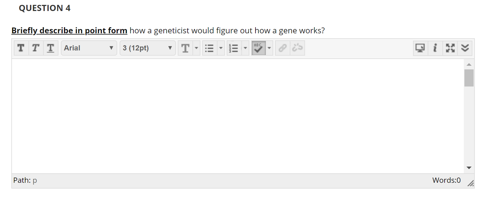 Point Form Answer Solved QUESTION 4 Briefly describe in point form how a | Chegg.com