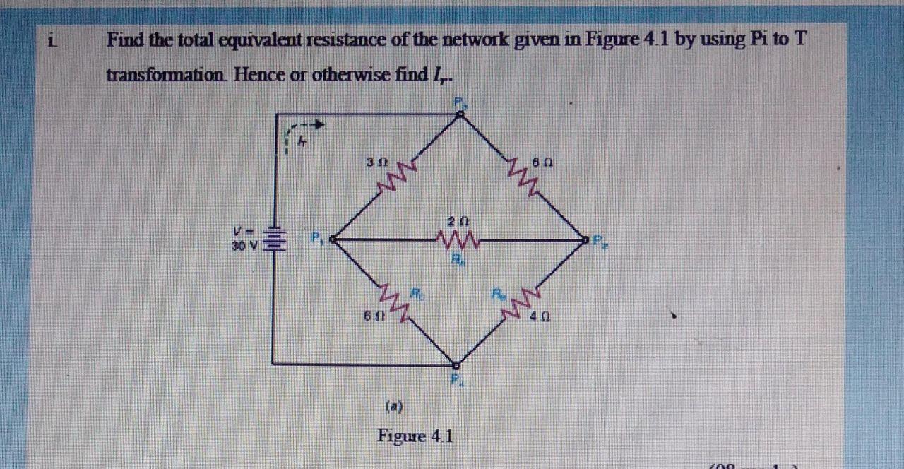 Solved Find the total equivalent resistance of the network | Chegg.com