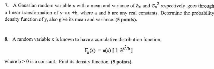 Solved A Gaussian random variable x ﻿with a mean and | Chegg.com