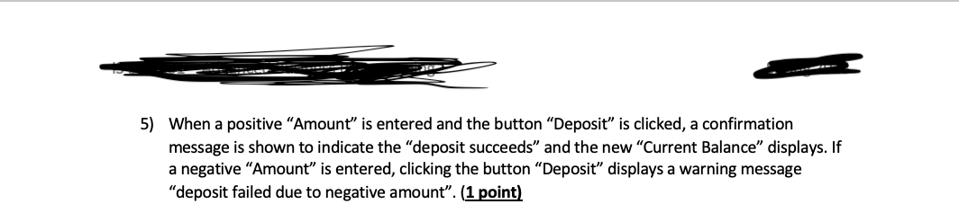 Solved 1. System Requirements Develop a bank account | Chegg.com