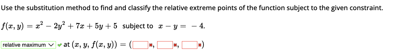 Solved Use the substitution method to find and classify the | Chegg.com