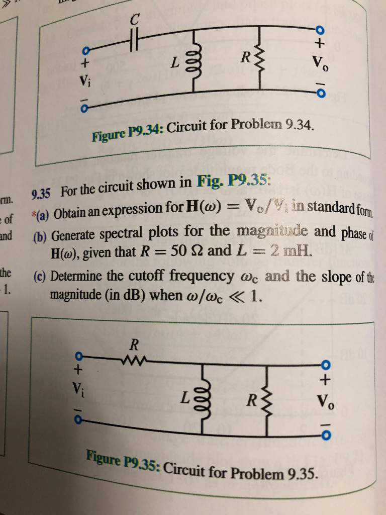 Solved 9 Ol O Q1 Figure P9 34 Circuit For Problem 9 Chegg Com