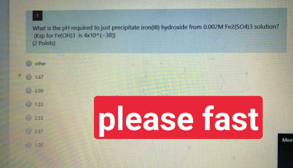 solved-1-what-is-the-ph-required-to-just-precipitate-chegg