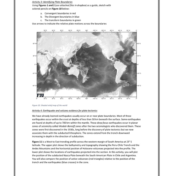 Solved 3: Plate Boundaries Using Figures 1 and 2 (see | Chegg.com