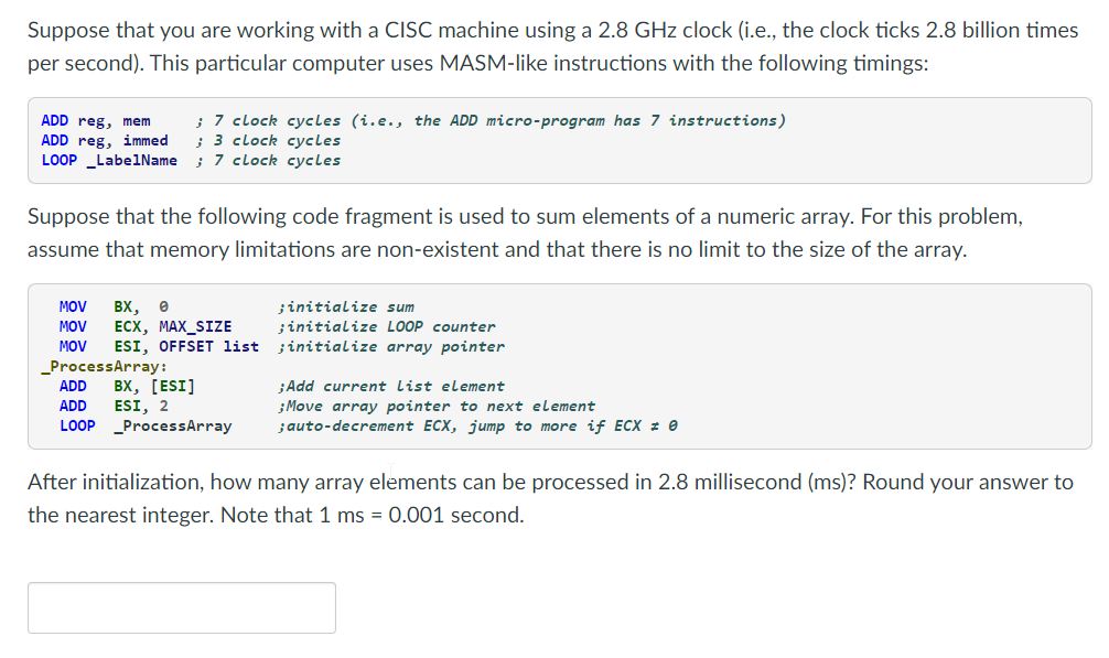 Solved Suppose that you are working with a CISC machine