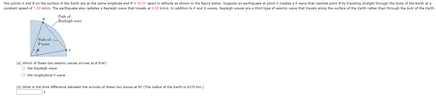Solved Two points A and B on the surface of the Earth are at | Chegg.com