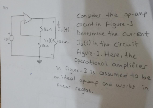 Solved consider the op amp circuit in figure 3. Determine | Chegg.com