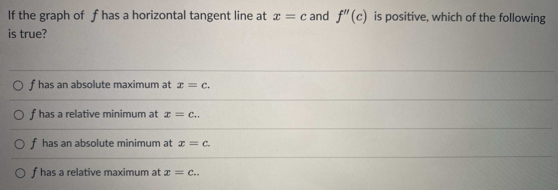 Solved If the graph of f has a horizontal tangent line at x | Chegg.com