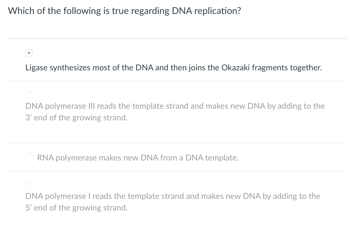 Solved Which of the following is true regarding DNA | Chegg.com