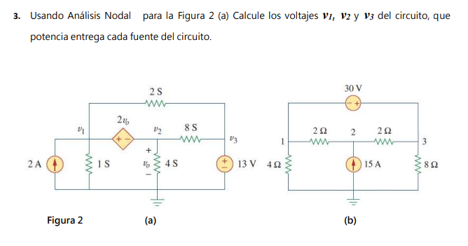 Solved Using Nodal Analysis for Figure 2 (a) Calculate the | Chegg.com