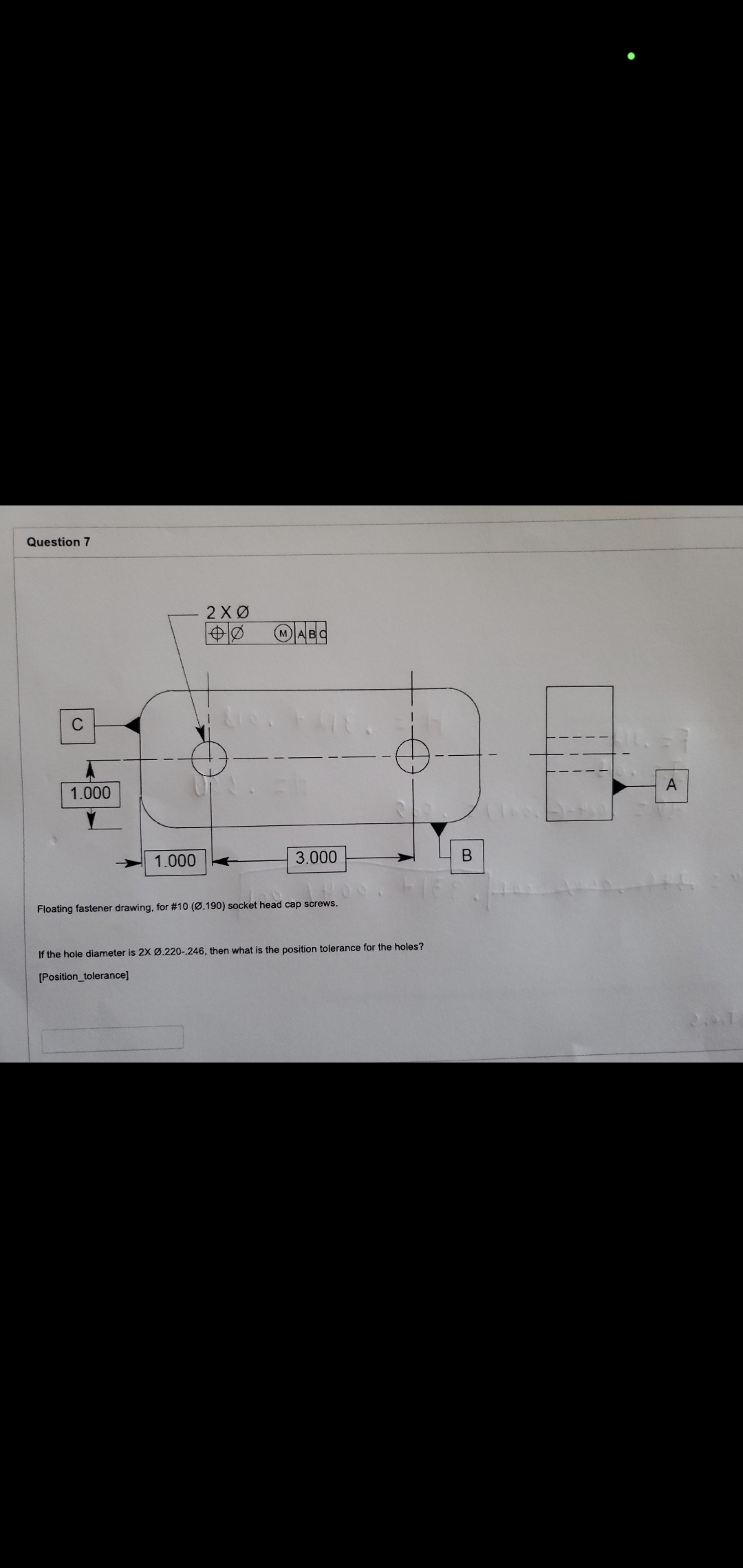 Solved Floating fastener drawing, for \10 (Ø.190) socket