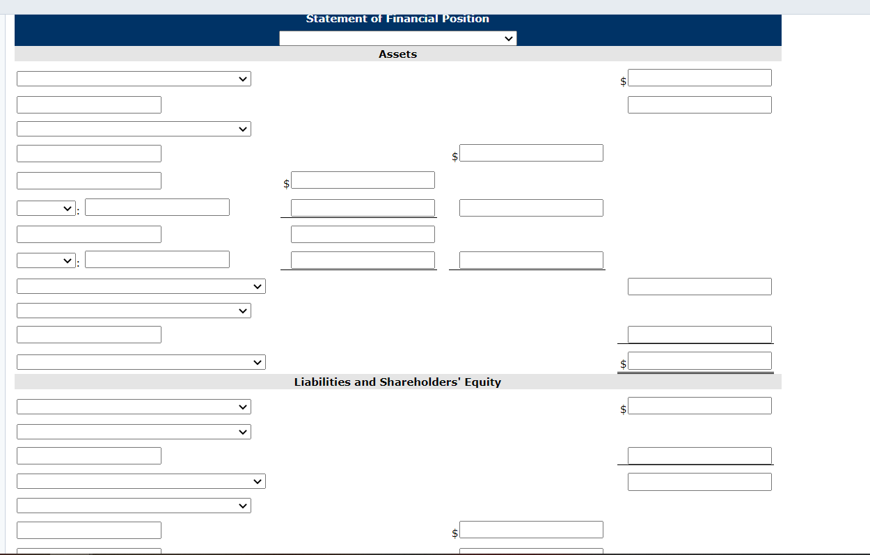 Solved A) Prepare a statement of financial position (SFP) as | Chegg.com