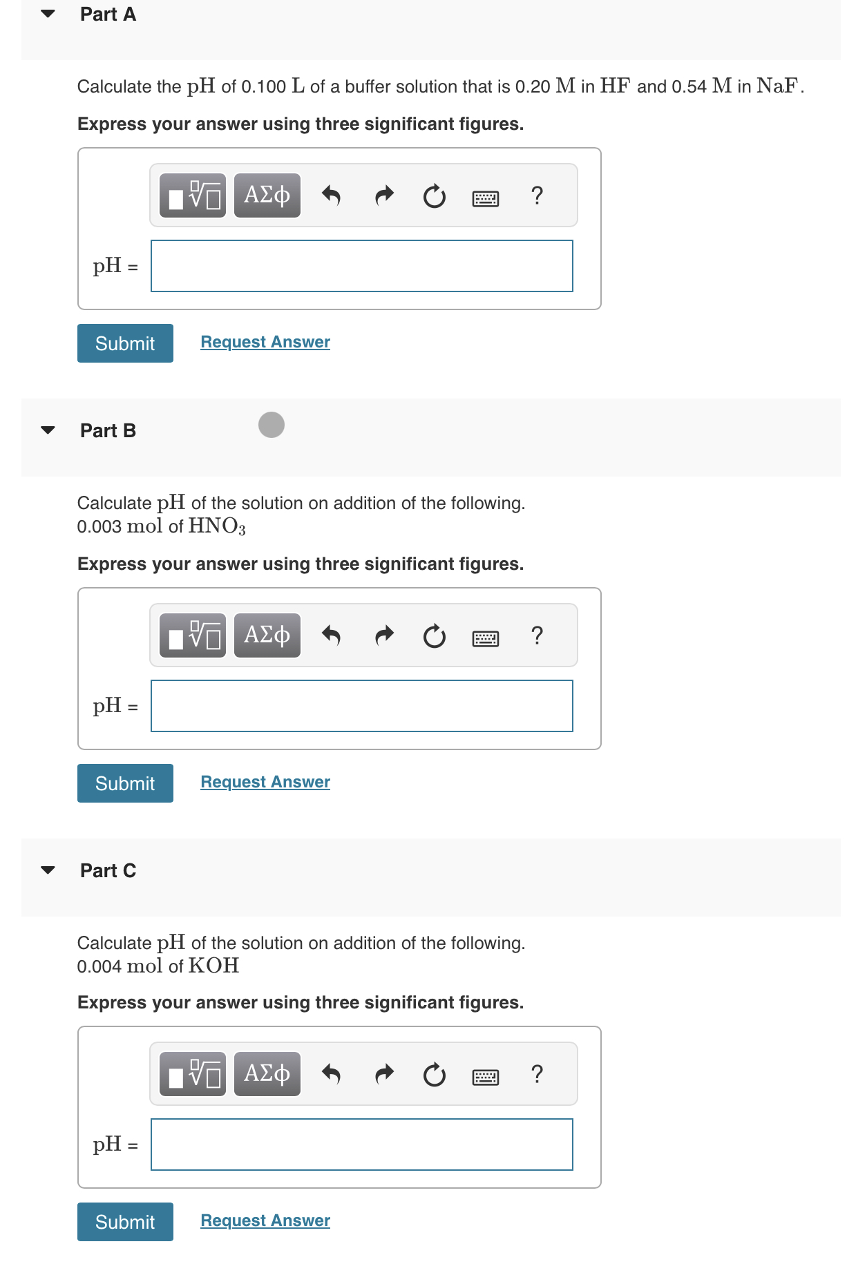 Solved Calculate the pH of 0.100 L of a buffer solution that | Chegg.com