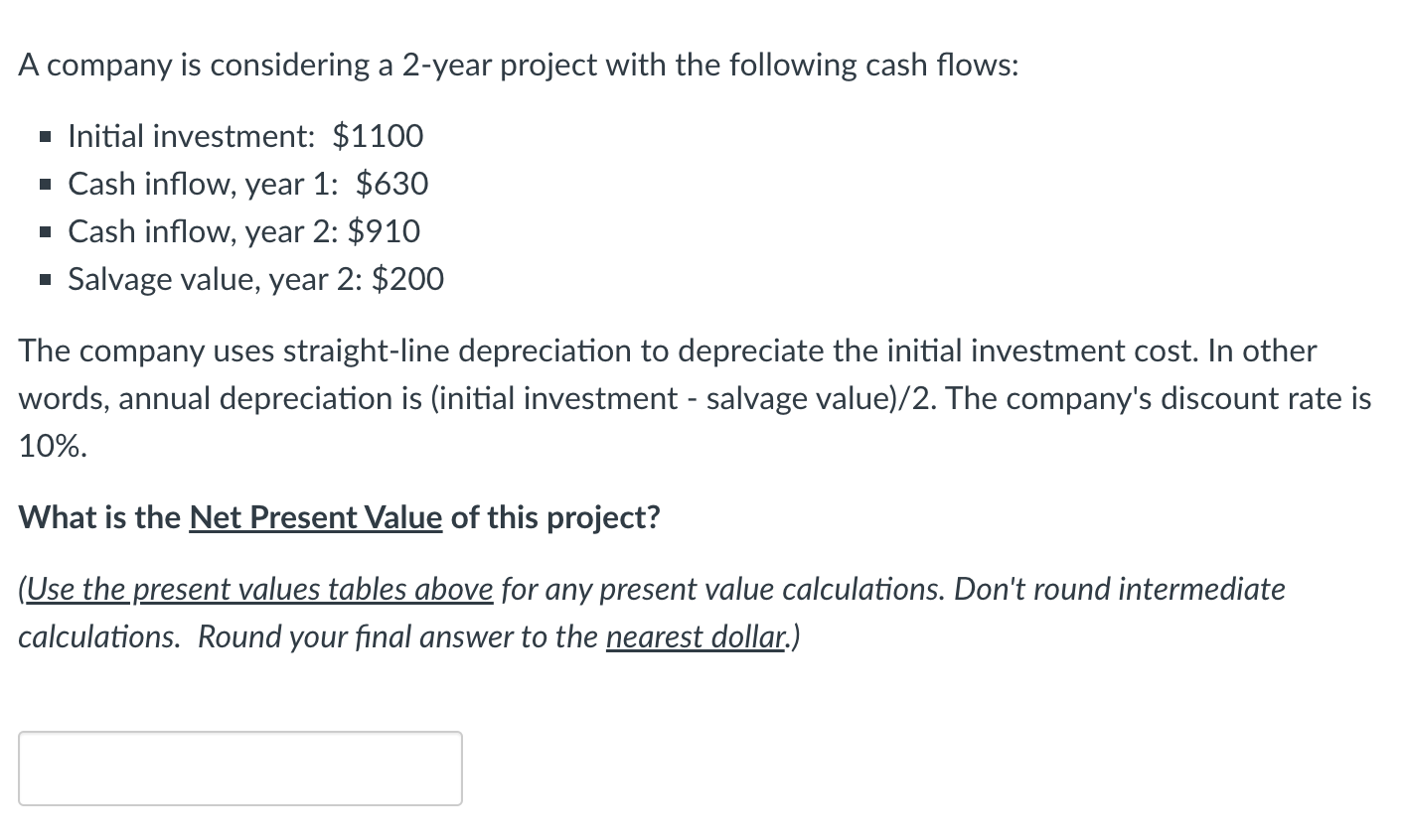 Solved Present Value of $1 received in n periods. Present | Chegg.com