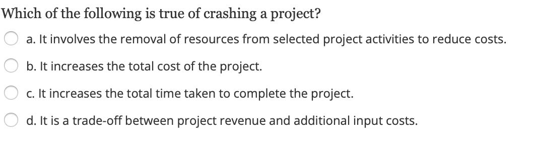 solved-which-of-the-following-is-true-of-crashing-a-project-chegg