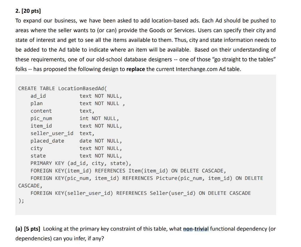 2. [20 pts] To expand our business, we have been | Chegg.com