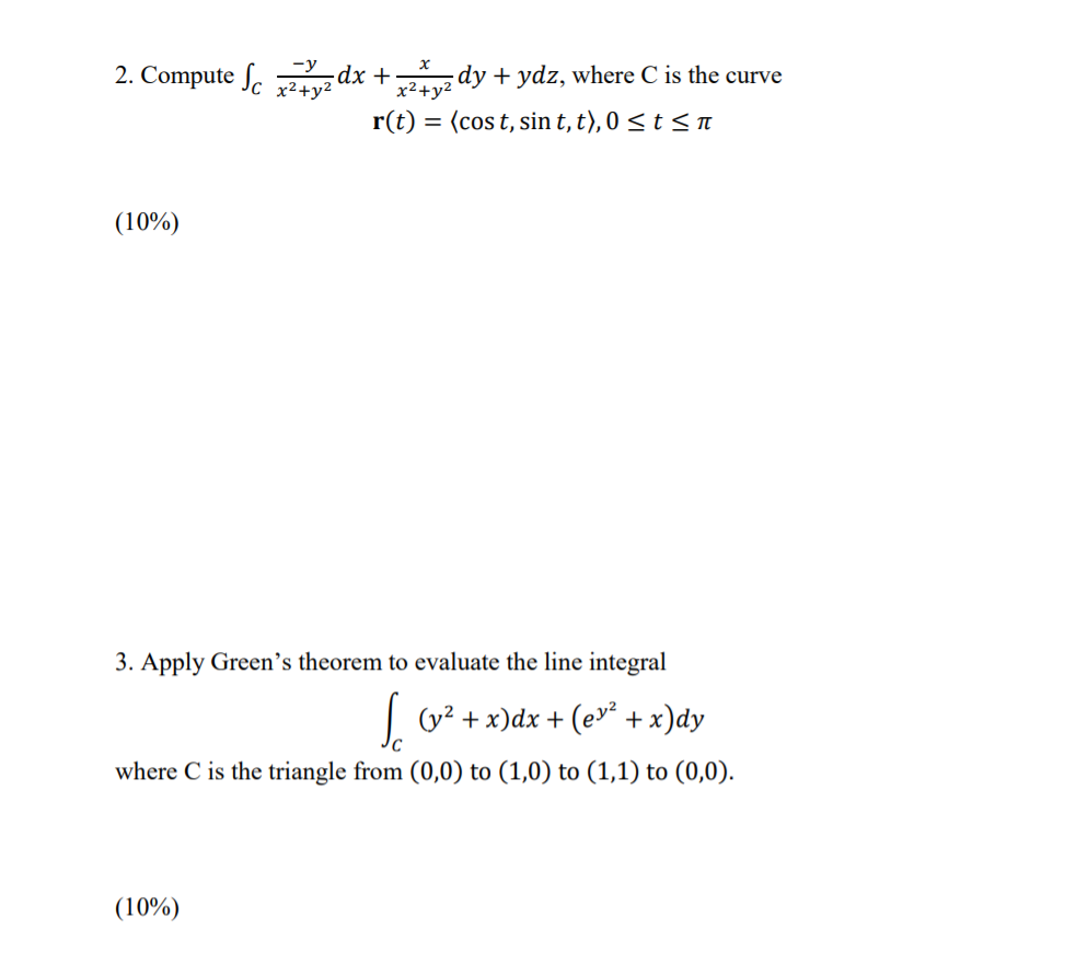 Solved Need help with math question. Calc 3 Would appreciate | Chegg.com