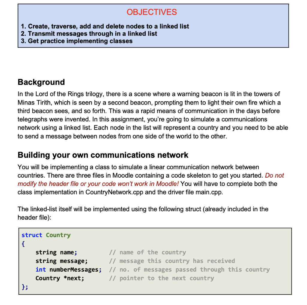 Solved OBJECTIVES 1 Create Traverse Add And Delete Nodes Chegg