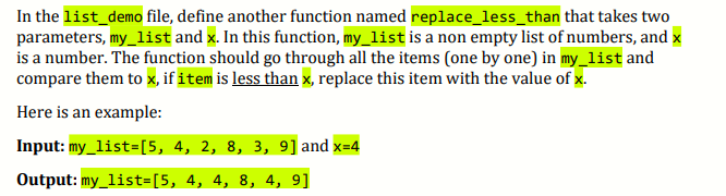 Solved In The List_demo File, Define Another Function Named | Chegg.com