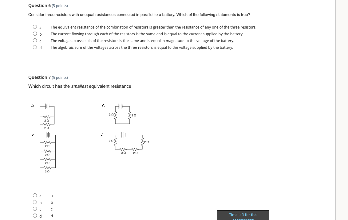 Solved Question 6 (5 points) Consider three resistors with