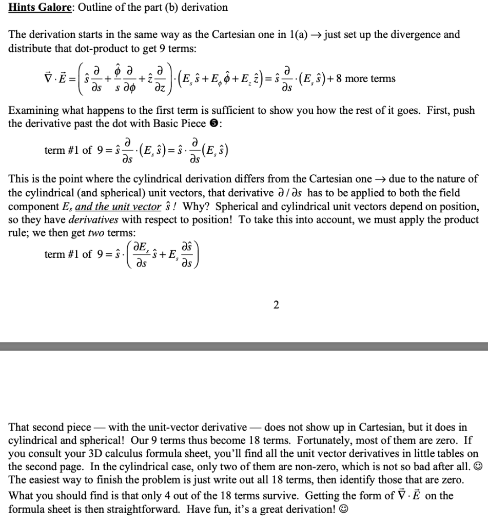 Solved Cylindrical Coordinates Line Element Di Ds ŝ Chegg Com