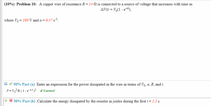 Solved (10%) Problem 10: A copper wire of resistance R=14 Q