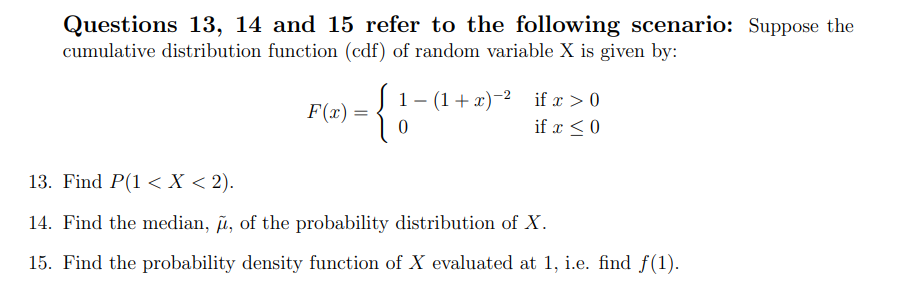 Solved Questions 13,14 And 15 Refer To The Following | Chegg.com