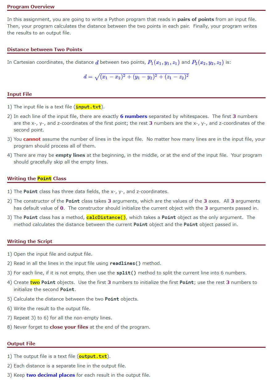 Solved Program Overview In this assignment, you are going to | Chegg.com