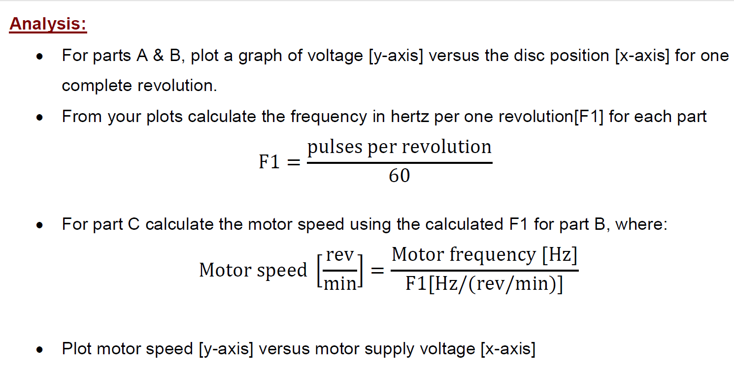 Solved Analysis: For parts A & B, plot a graph of voltage | Chegg.com