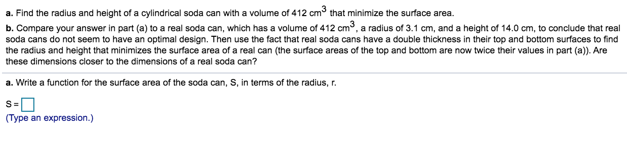 Solved A. Find The Radius And Height Of A Cylindrical Sod