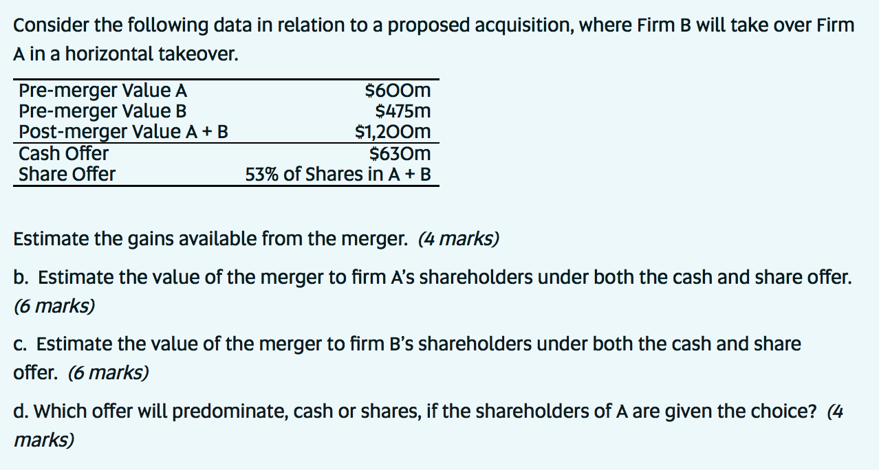 Solved Consider the following data in relation to a proposed | Chegg.com