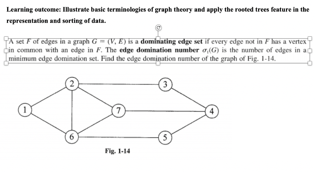Solved Learning outcome: Illustrate basic terminologies of | Chegg.com