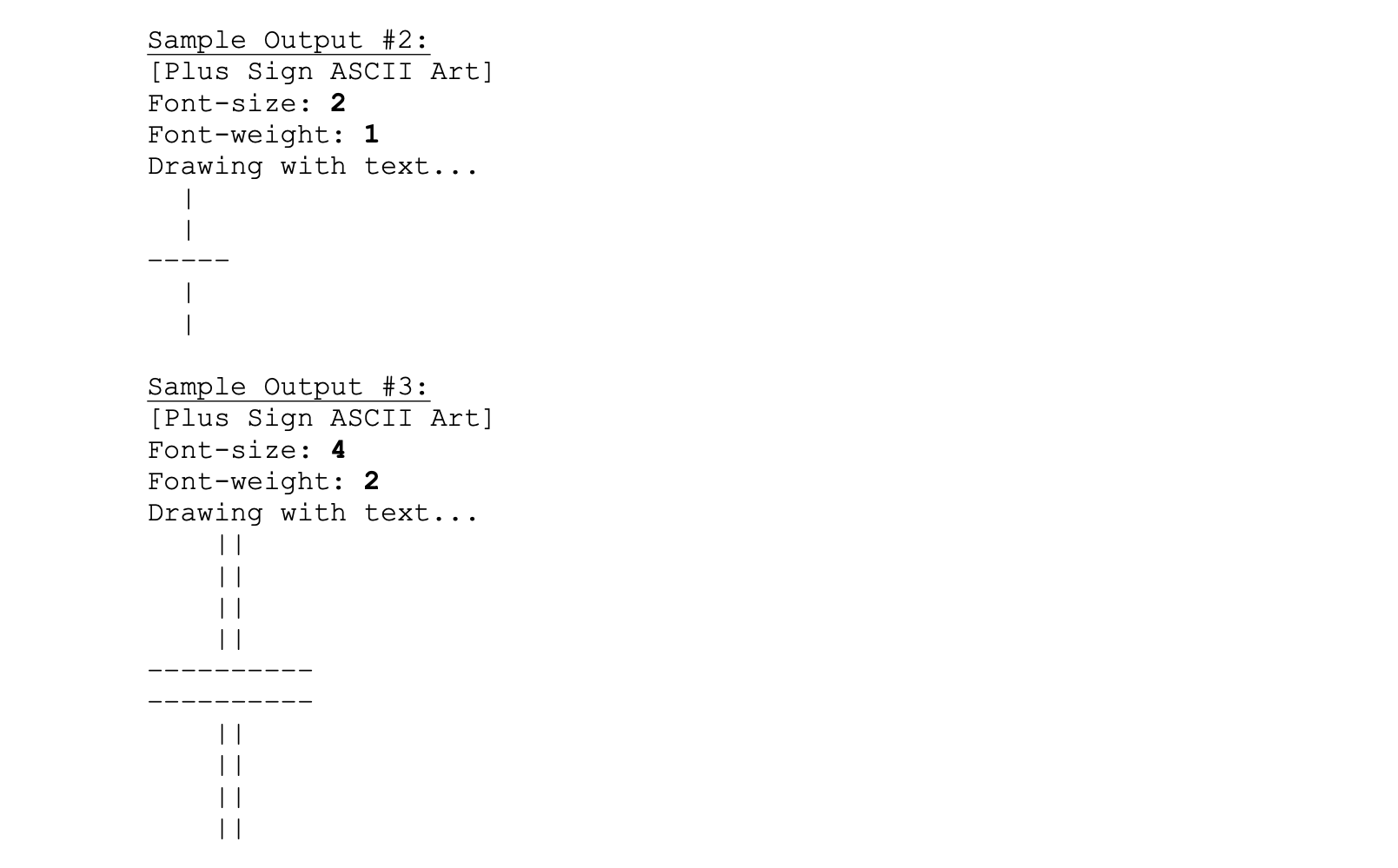 Solved Assignment 4B: Plus Sign, ASCll Art With nested | Chegg.com