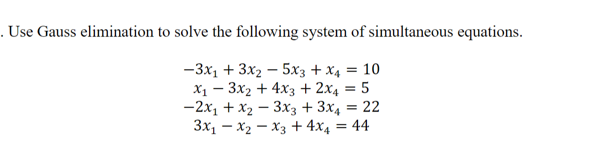 3x4 system of equations solver